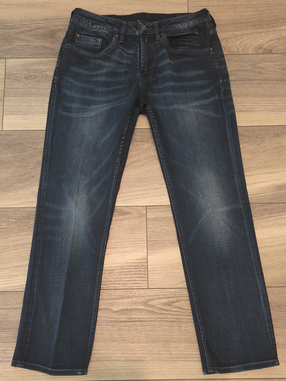 Buffalo David Bitton Men's Dark Indigo Slim Straight Jeans